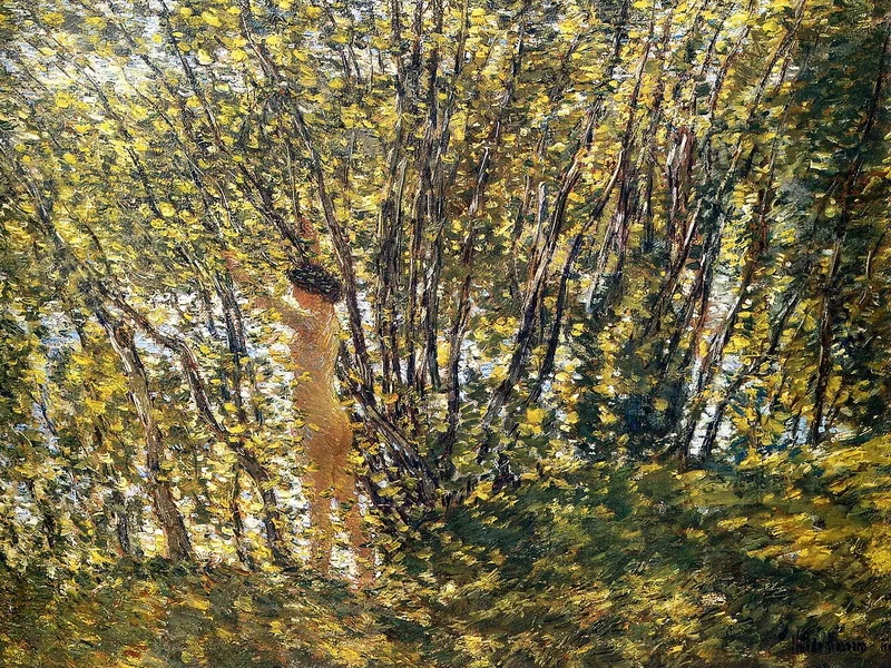 1859-Frederick Childe Hassam - Nudo al sole del bosco
